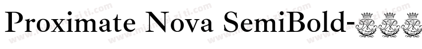 Proximate Nova SemiBold字体转换